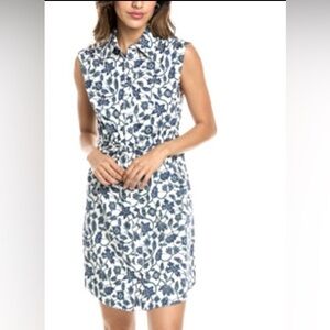 Derek Lam 10. Crosby Cora Floral Print Shirt Dress Ruched Waist